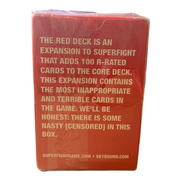 Superfight The Red Deck Expansion Set Card Game 100 R-Rated Cards New! - Picture 2 of 2